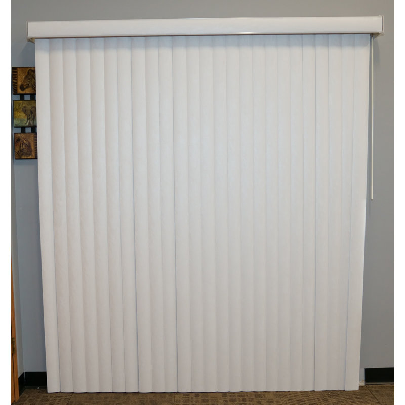 Symple Stuff Frisco Cordless Room Darkening White Vertical Blind Wayfair